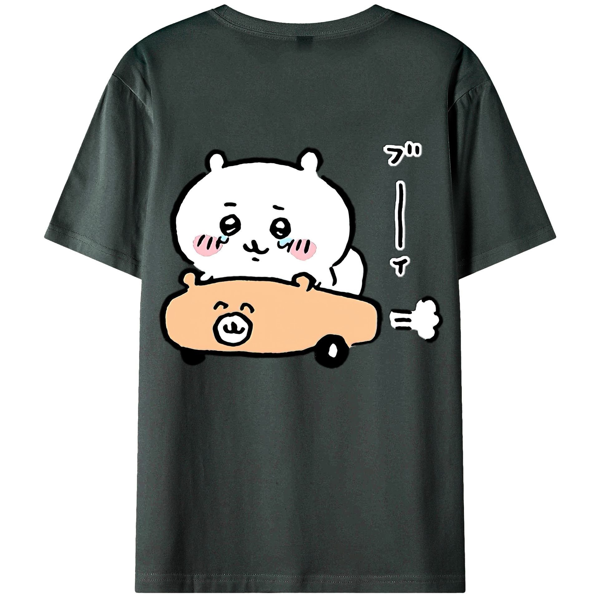（画像用） ちいかわ ちいかわ Chii-kawa chiikawa 綿100％ メンズ半袖Tシャツ（バックプリント） 通気性